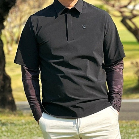 ANEW 우븐 레이어드 롱슬리브 티셔츠