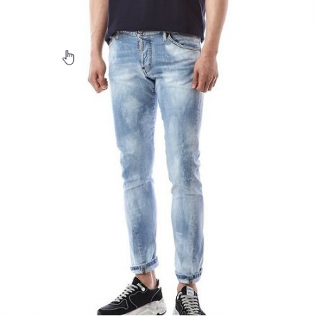 밀라노 레더패치 연청 워싱진