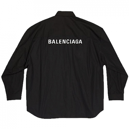 BALENCIAGA 백로고 포플린 셔츠