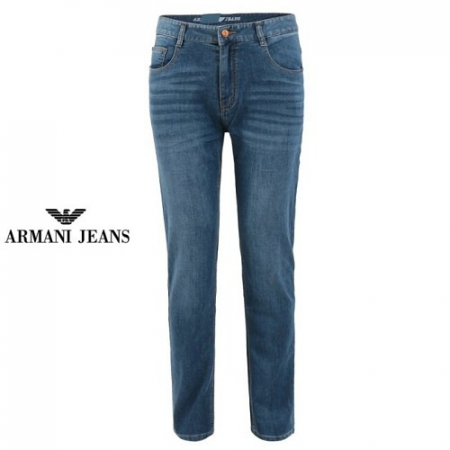 ARMA*I 메탈 로고 블루 워싱 슬림 일자진