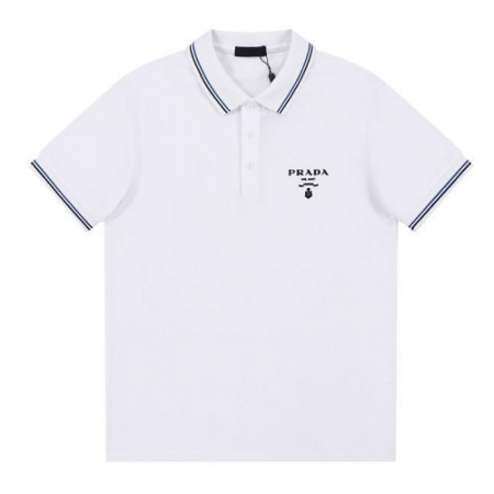 PRADA 로고 반팔 카라 PK