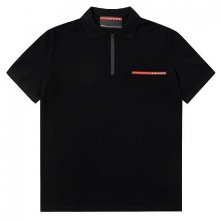 PRADA 레드로고 반팔 카라 PK