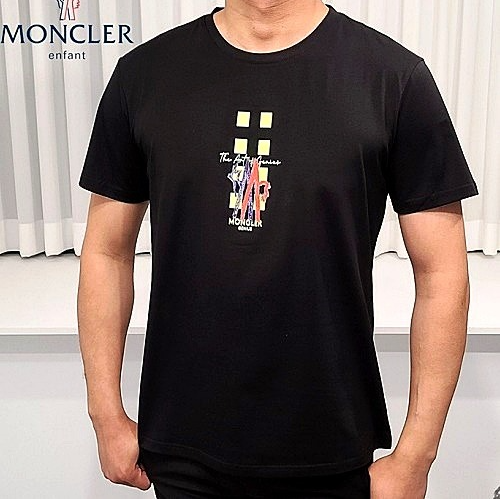 MONCLER 심플로고 라운드 티셔츠