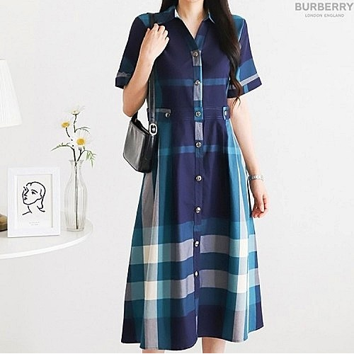 BURBERRY CLASSIC 사이드 스트랩 드레스
