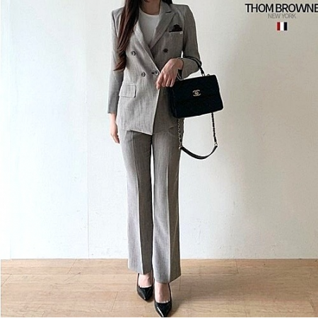 THOMBROW*E 린넨 더블수트