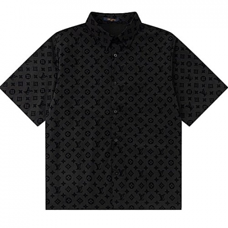 LOUIS VUITTON 모노 쟈카드 숏슬리브 셔츠