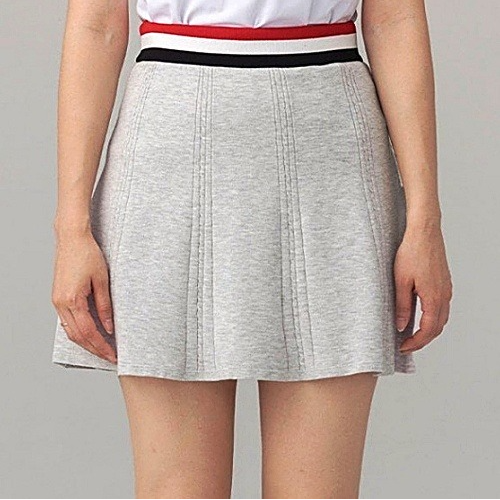 타이틀 리*트 스트레치 니트 밴딩 스커트