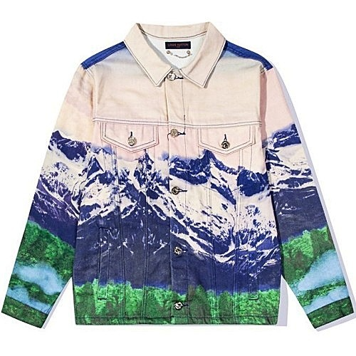 LOUIS VUITTON 알프스 프린팅 데님 자켓