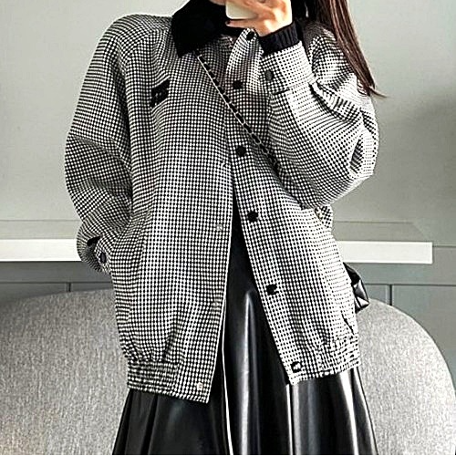 MIUMIU Check blousonjacket 자켓 - woman