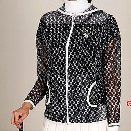 G/FORE G로고 메쉬 집업 자켓