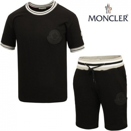 몽클*어 빅로고 시보리 반팔 & 반바지 셋트