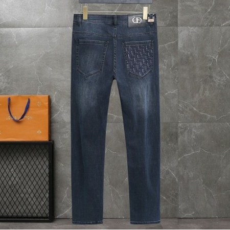 디* 오블리크 포켓로고 스판 데님진