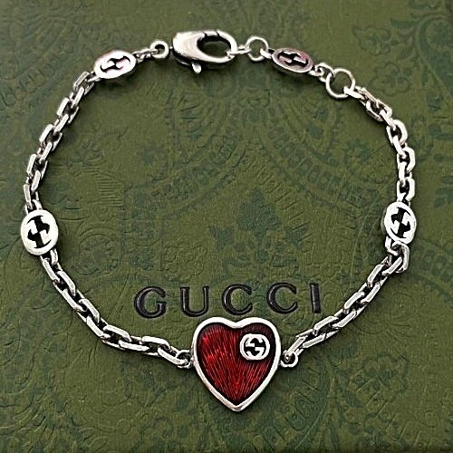 GUCCI 하트 925실버 팔찌
