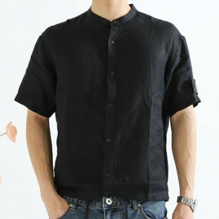 스톤아일*드 차이나넥 린넨 셔츠형 자켓