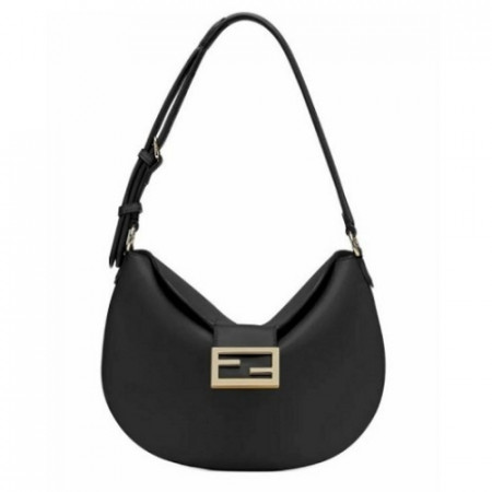 FENDI 스몰 크루아상 호보백 블랙