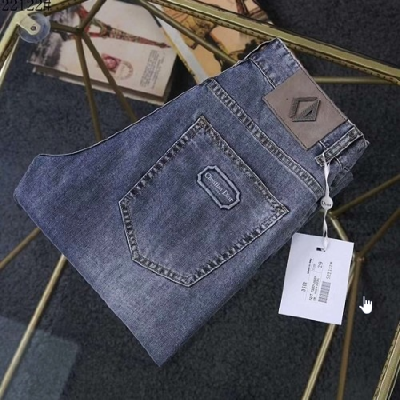 DIOR 레터링 포켓로고 스판 데님진