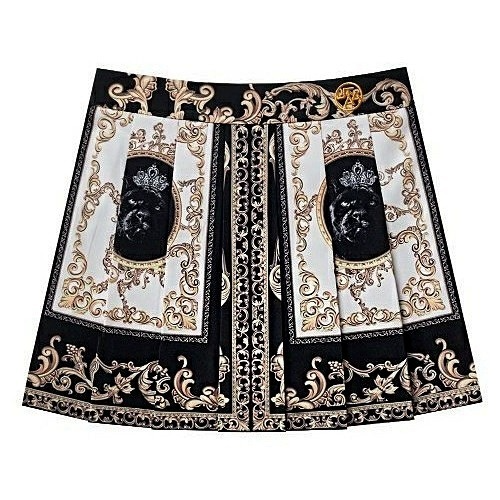 UTAA 브라이트 바로크 쇼트 스커트 - 블랙