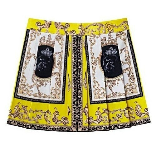 UTAA 브라이트 바로크 쇼트 스커트 - 옐로우