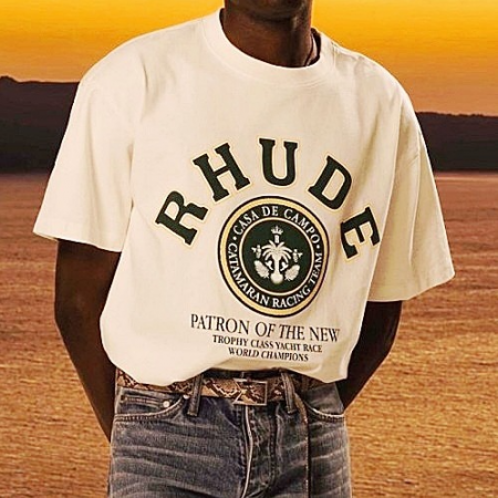 RHUDE 패트론 로고 티셔츠