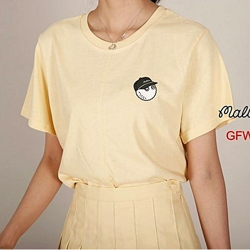 말* 스크립트 버킷 라운드 티셔츠