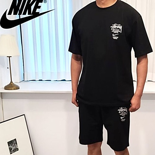 NIKE 스*시 자수로고 반팔 트레이닝 세트