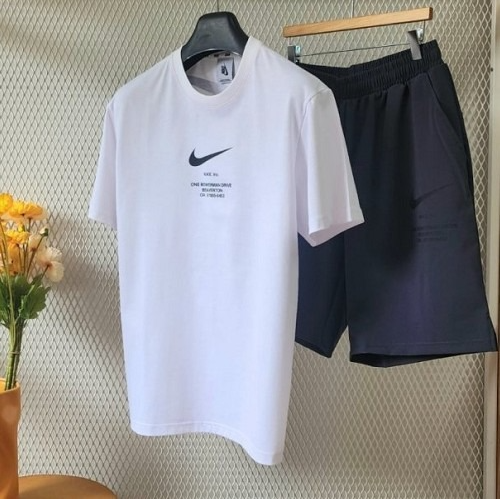 NIKE 유럽판 캐주얼 백그래픽 반팔 트레이닝 5부셋업