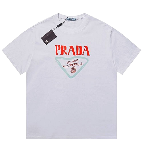 PRADA 드로잉로고 티셔츠