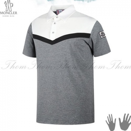 몽클*어 감마블루 브릭스 카라 반팔