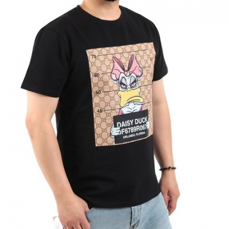 GUC*I 자가드 데이지덕 프린팅 반팔 티셔츠