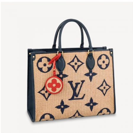 루이비통 온더고 MM 토트백 블루