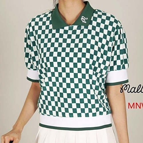 말* MNWTS0795 체커보더 테리 반팔 티셔츠