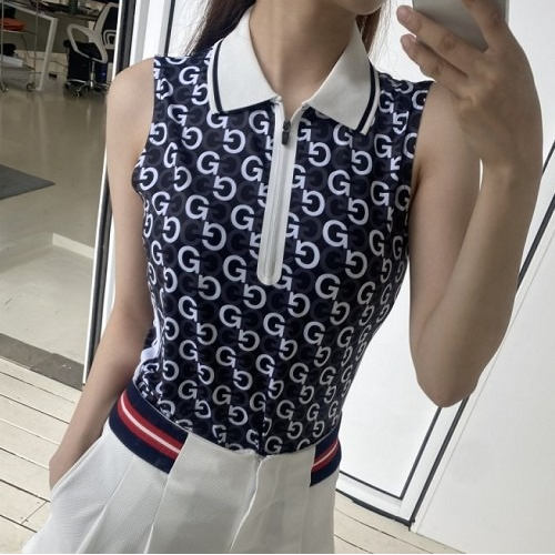 지*어 우먼 투톤 컬러피쳐 폴로셔츠