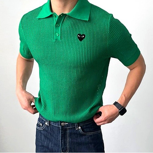 COMME des GARÇONS 스카시 니트 반팔