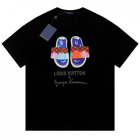 LOUIS VUITTON x 쿠사마요이 슬리퍼 그래픽 티셔츠