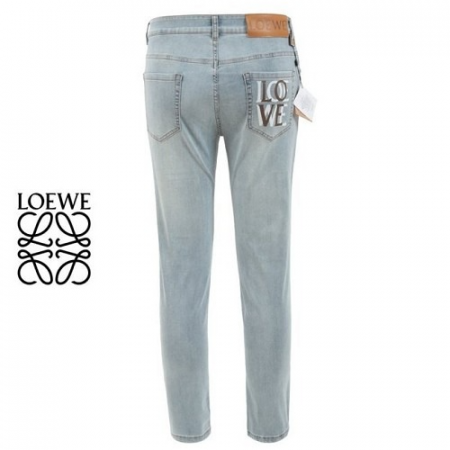 LOE*E 23SS 로고 연청 슬림 일자진