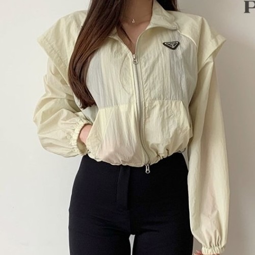 PRA*A 2WAY 프릴 집업