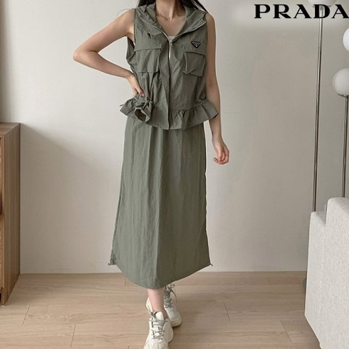 PRA*A 민소매 롱스커트 셋업