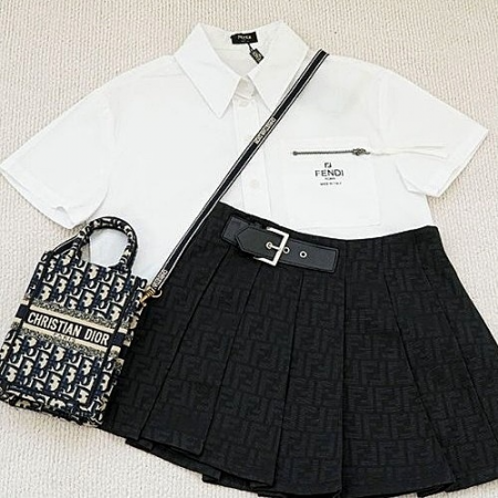 FENDI 팬디 FF패브릭 스커트&셔츠 셋업 SET