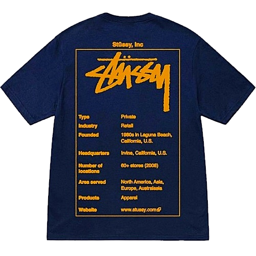 STUSSY 위키로고 티셔츠