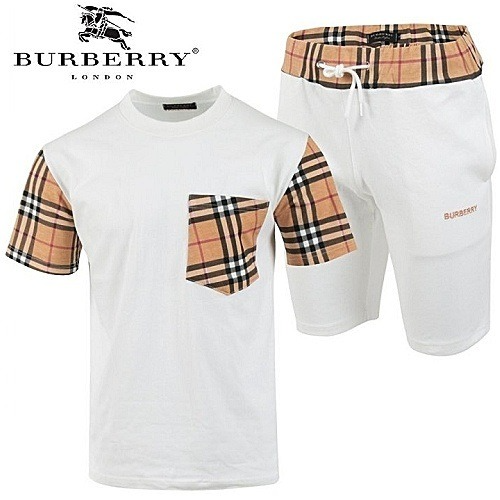 버*리 BURBERRY 체크 포켓 반팔 & 반바지 트레이닝 SET