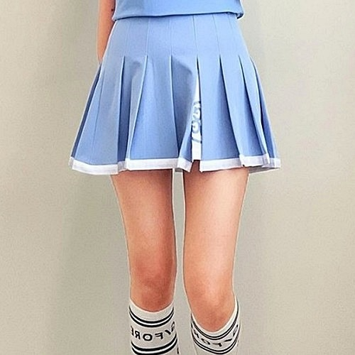 G/FORE 컬러 콘트레스트 플리츠 스커트