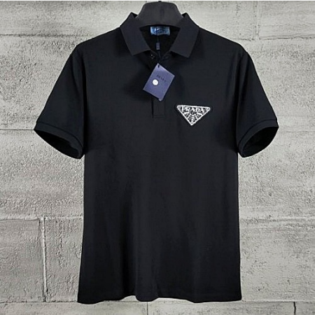 PRADA 핫픽스 플레이트 카라 티셔츠