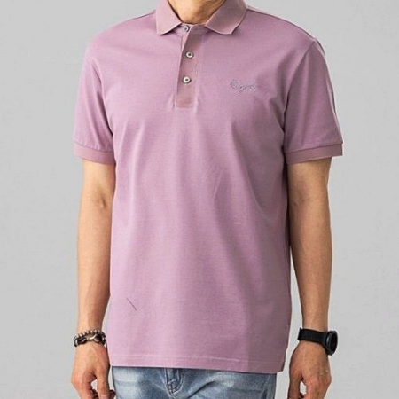 ZEGNA 레터링 자수로고 카라티셔츠