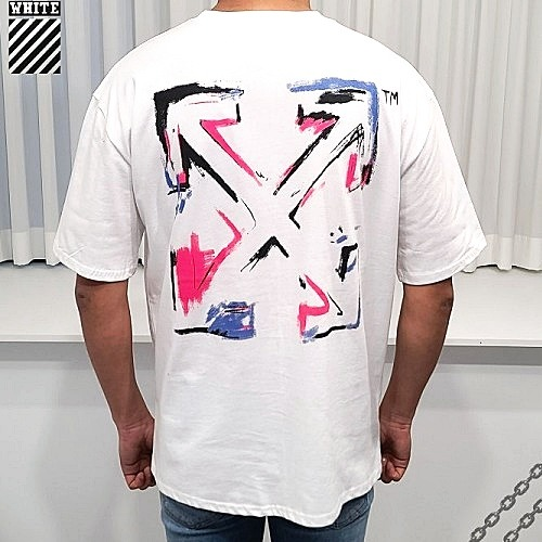 오프화*트 OFF WHITE 스케치 에로우 반팔티