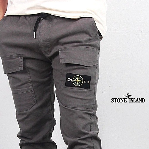 스톤 아일*드 린넨 스판 빅포켓 조거 팬츠