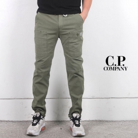 C.P 컴*니 빅포켓 스몰로고 면스판 슬림팬츠
