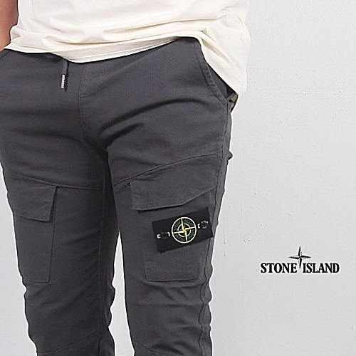 스톤 아일*드 앞포켓 밴딩 린넨 팬츠