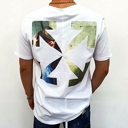 오프화*트 유화 애로우 프린팅 라운드티