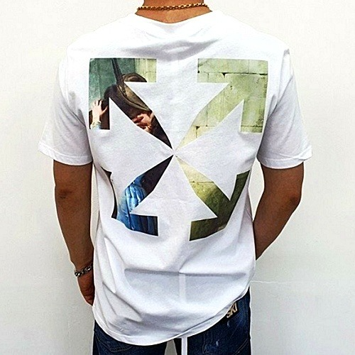 오프화*트 유화 애로우 프린팅 라운드티