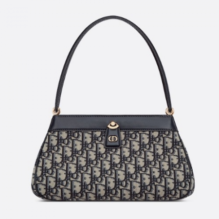 디올 키 스몰 숄더백 베이지/블루